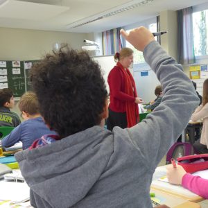 Englisch-Unterricht in der Klasse 5b des Struensee Gymnasiums.