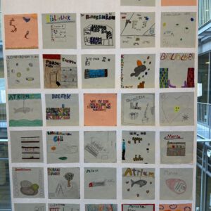 Bilder-Collage zu den Lieblingsorten in der Schule